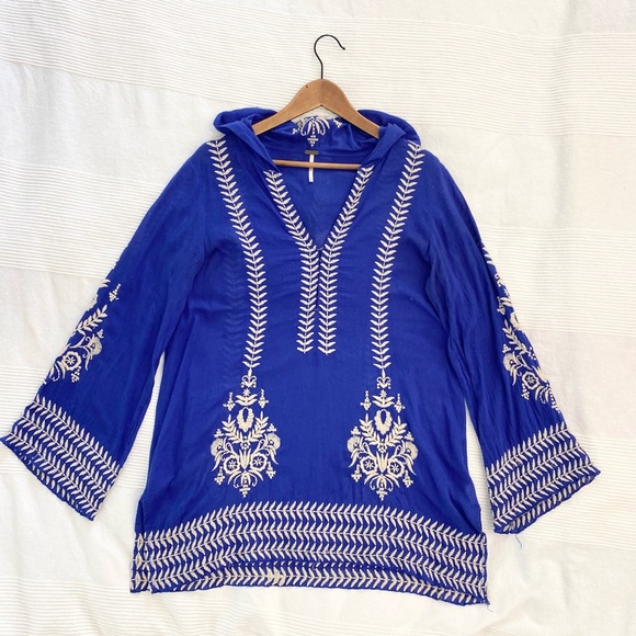 Free People Blue Embroidered Tunic - Picture 11 of 14